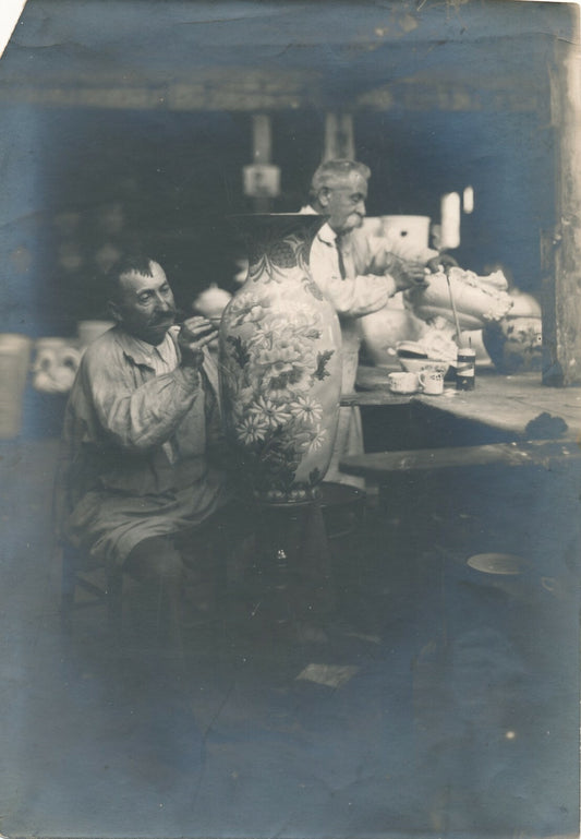 Faïencerie de Longchamp Côte-d’Or photo photographie atelier de peinture v. 1930