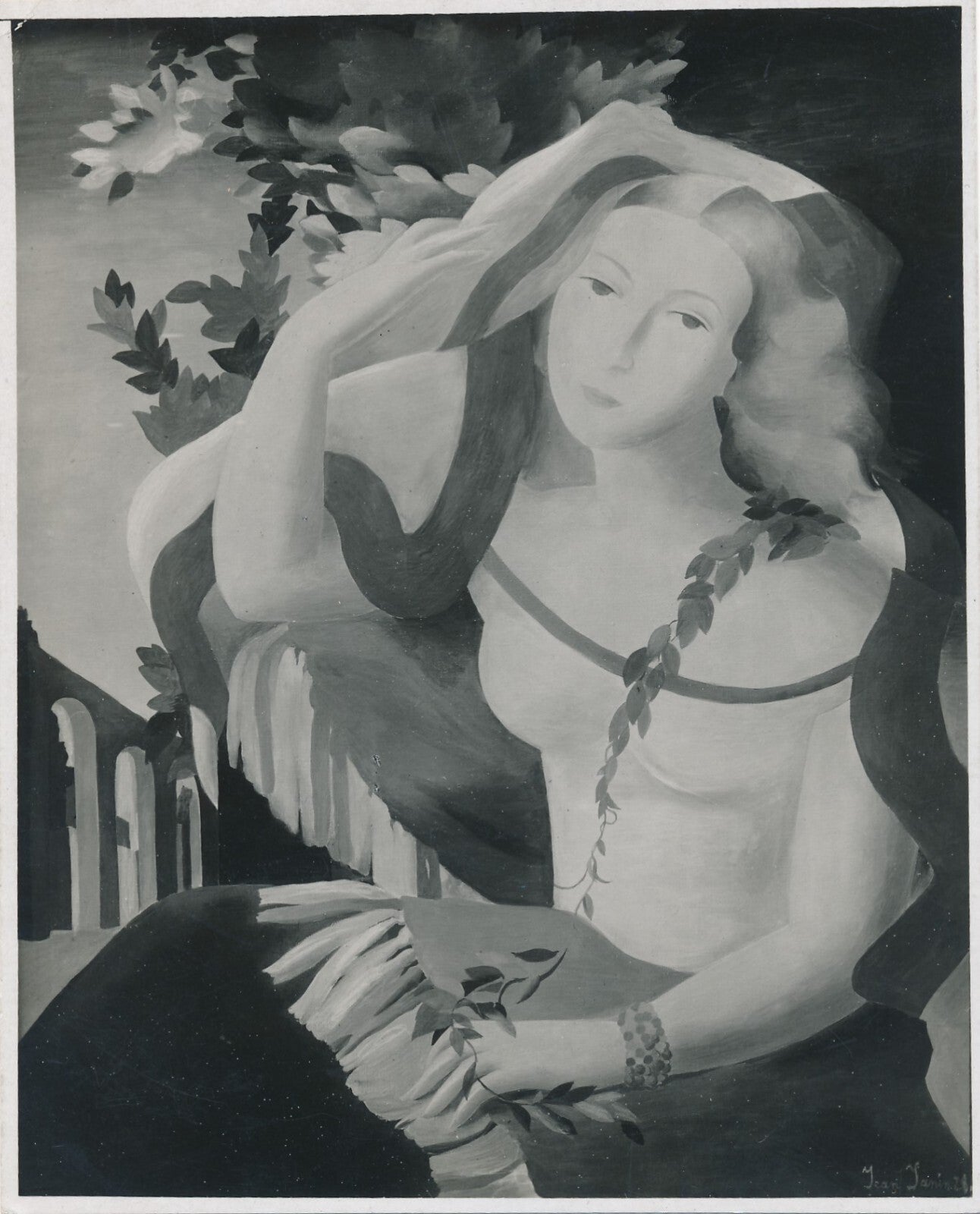 Jean JANIN peintre suisse 5 photo photographie v. 1928 Vaux 1 décicacée signée