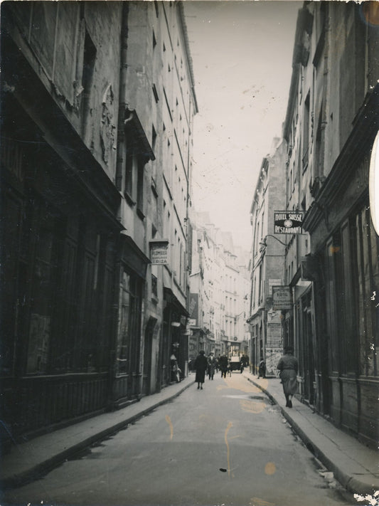 rue possiblement Paris vers 1930 photo photographie époque INSTITUTION POINTEAU