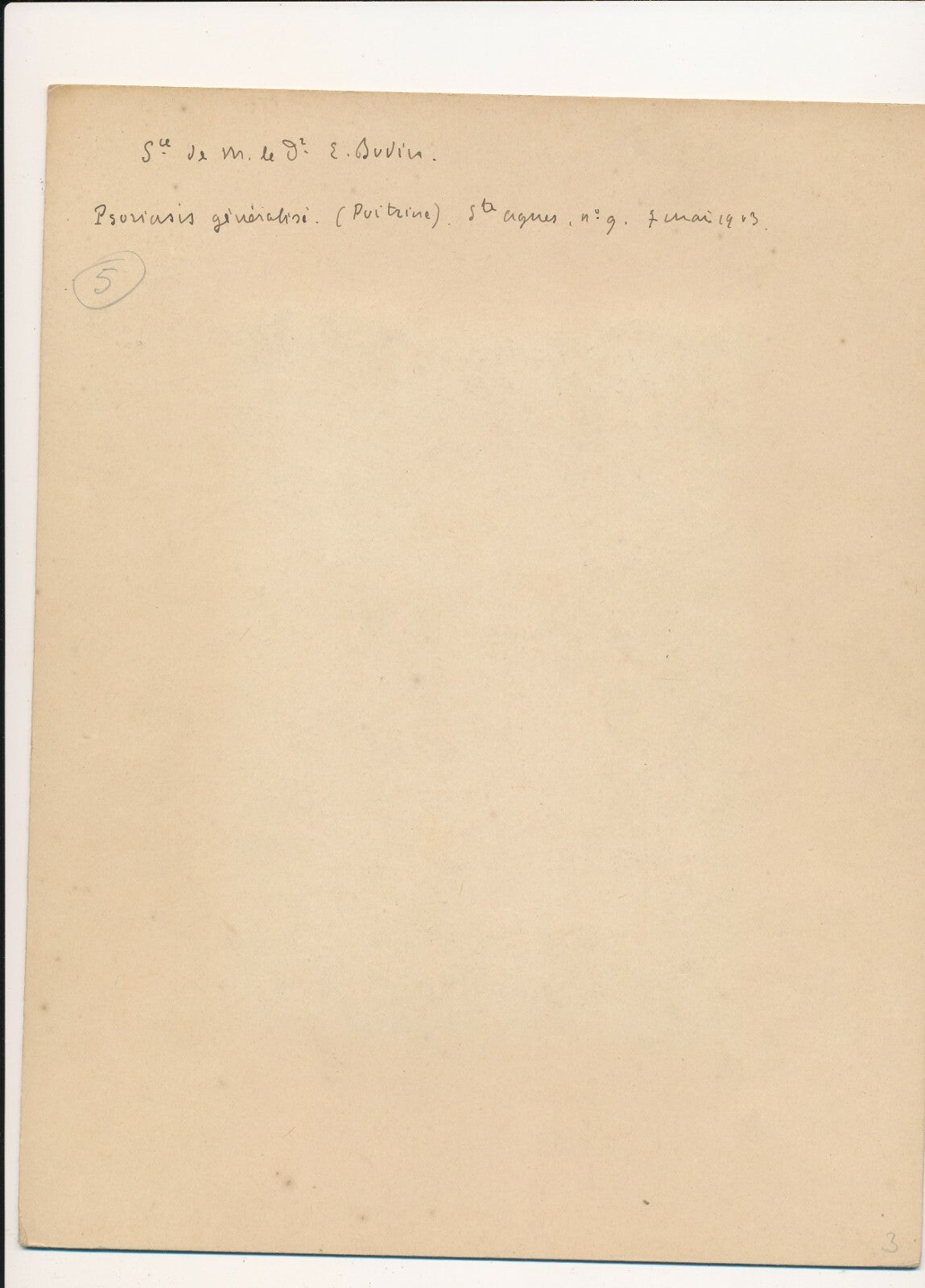 Psoriasis généralisé potrine photo photographie Budin 1908 Ste Agnès maladie