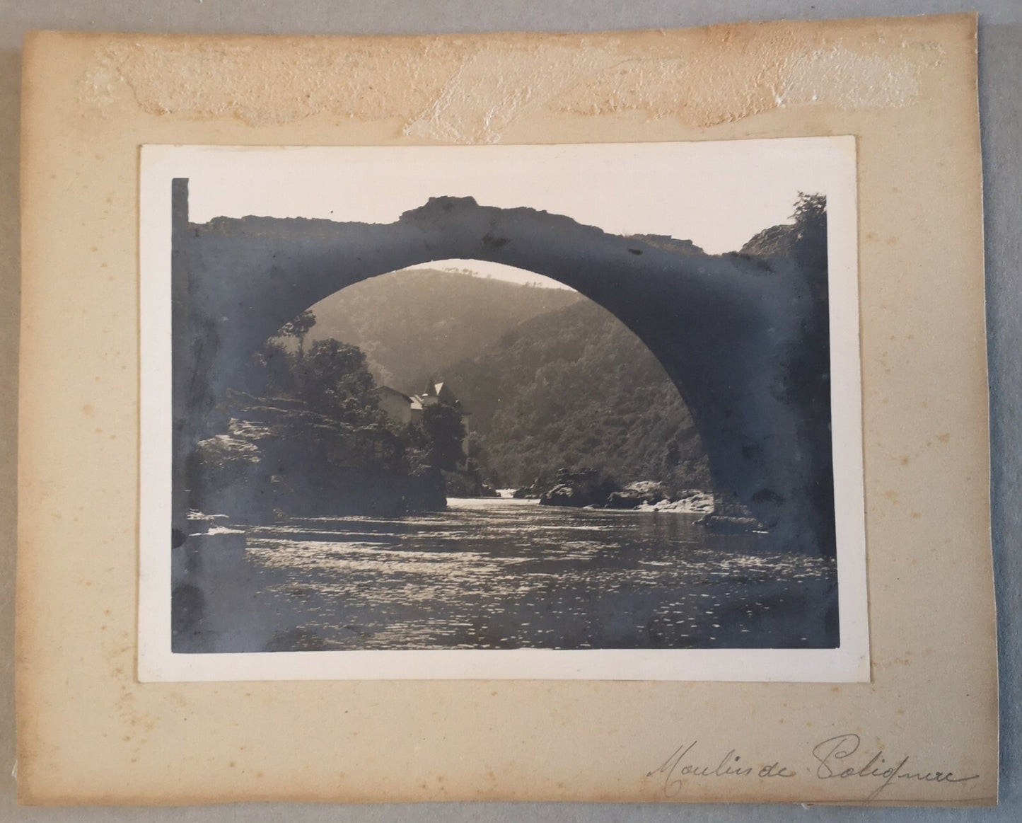 Moulin Polignac Haute Loire tirage argentique d'époque v. 1930 photographie