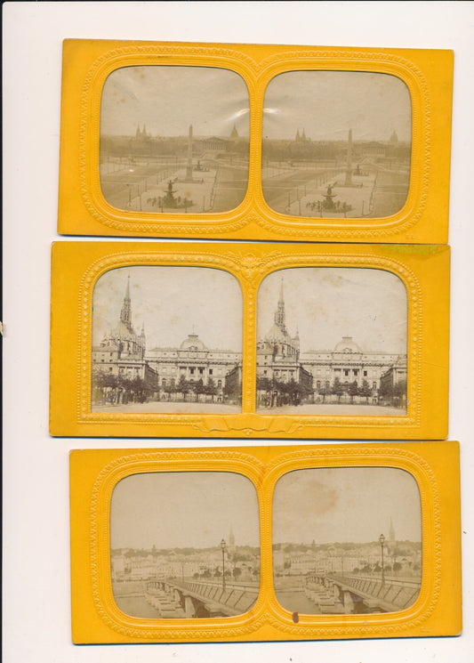 Paris 20 cartes stéréoscopique photo photographie 1860-1901 stéréo stereo