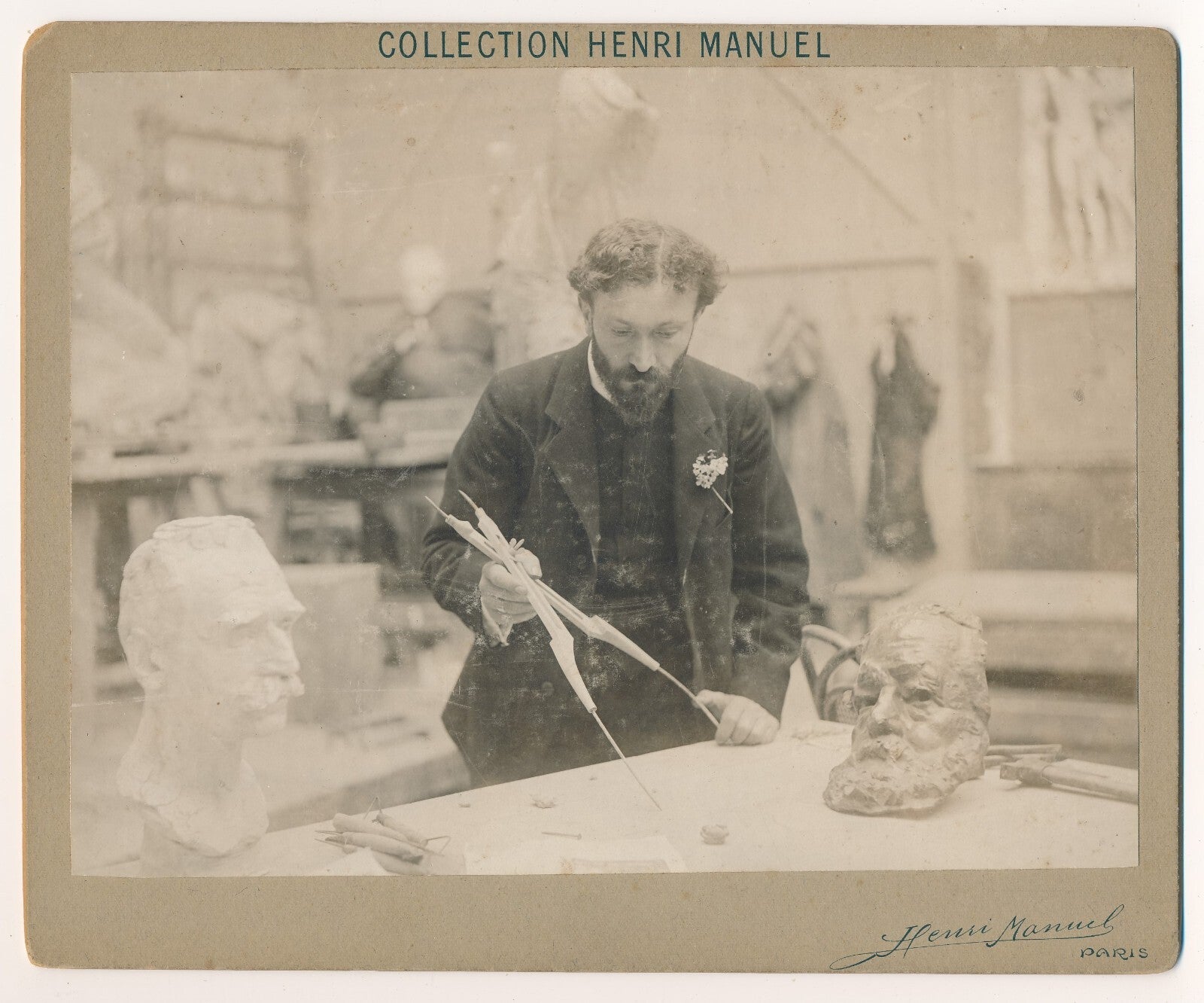 Jean Boucher photo photographie atelier masque Victor Hugo Henri Manuel