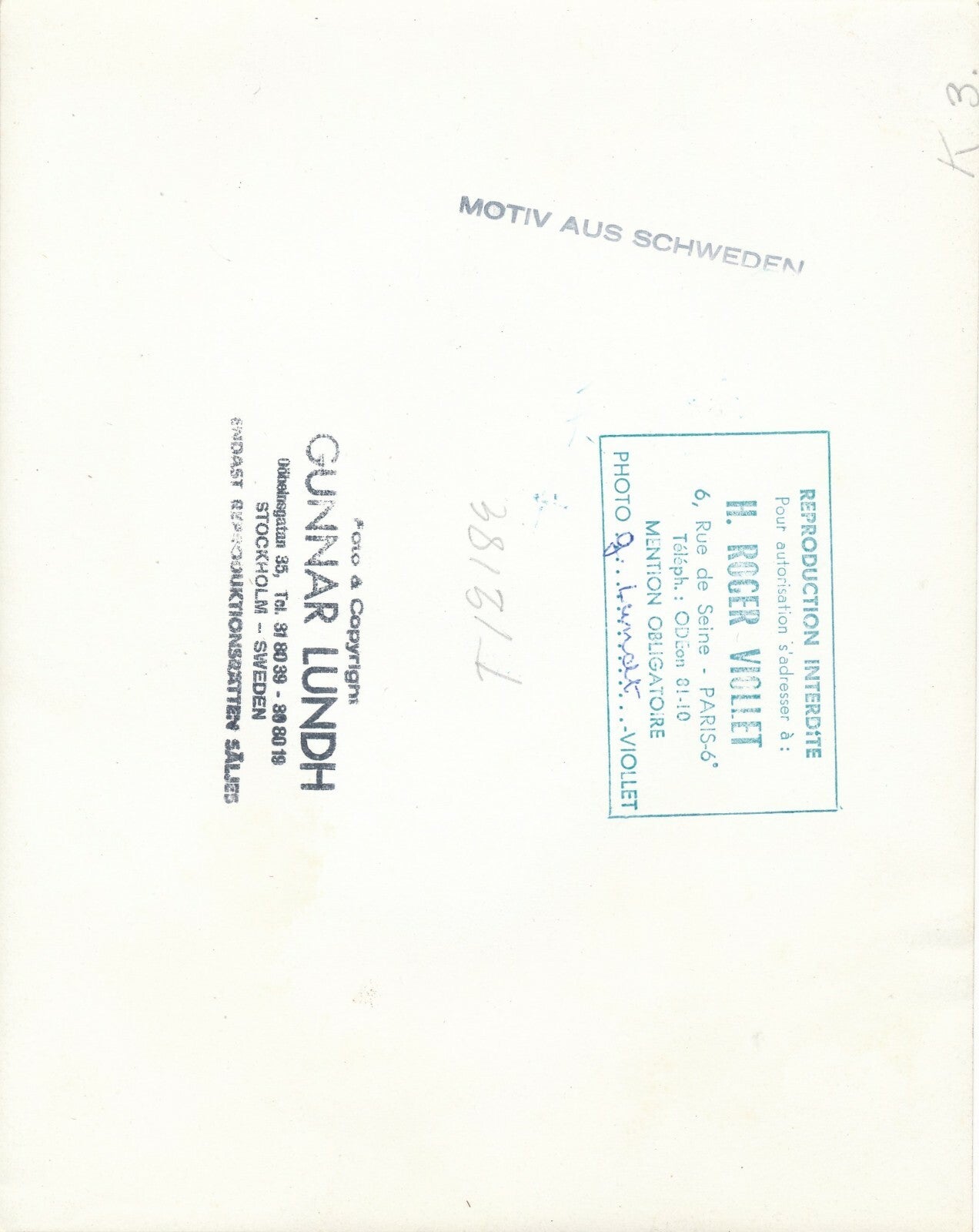 Gunnar Lundh forêt photo argentique époque cachet  dos années 50 riviere Suède