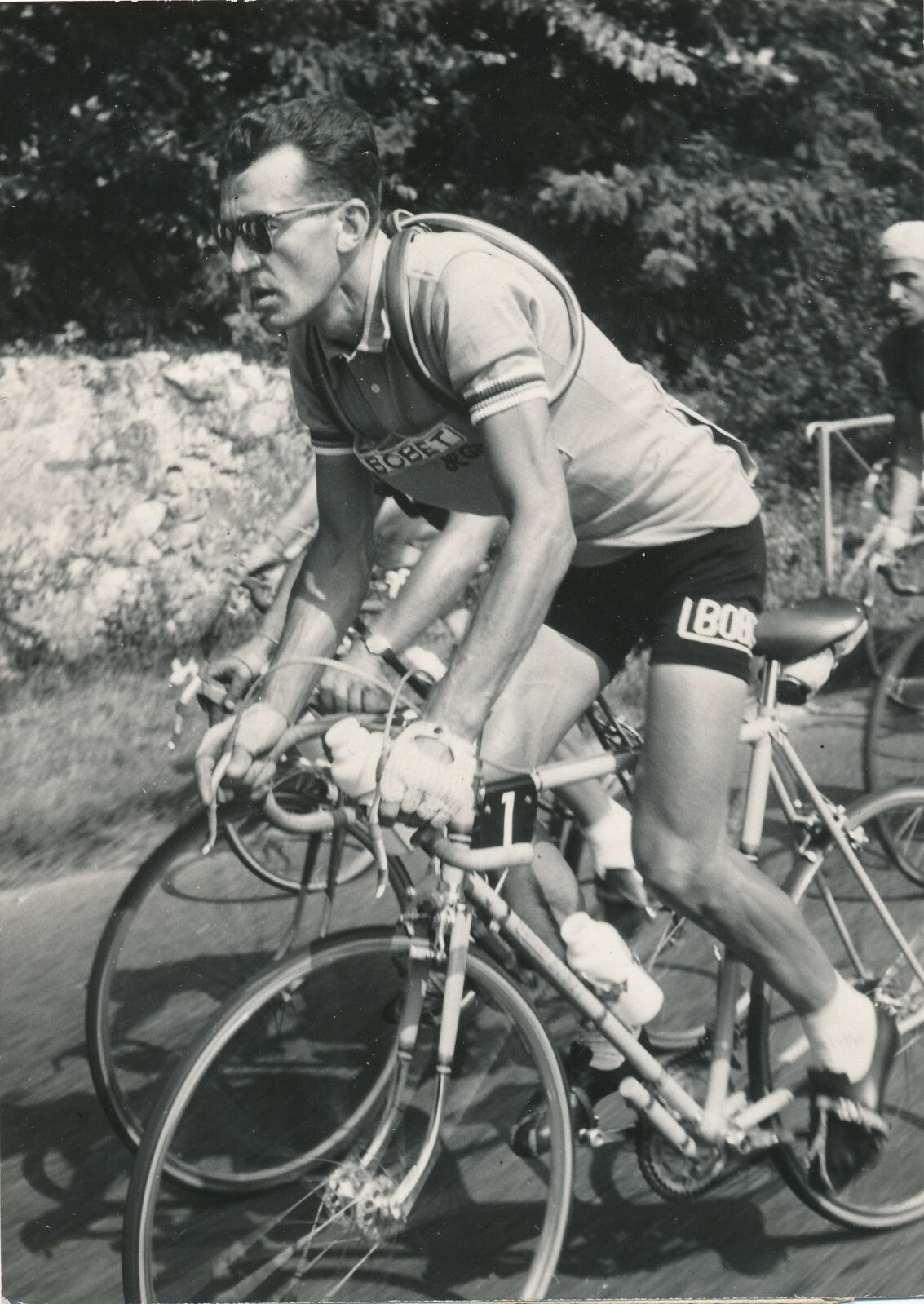 Louison Bobet 1955 photo photographie de presse Pau Bordeaux cyclisme