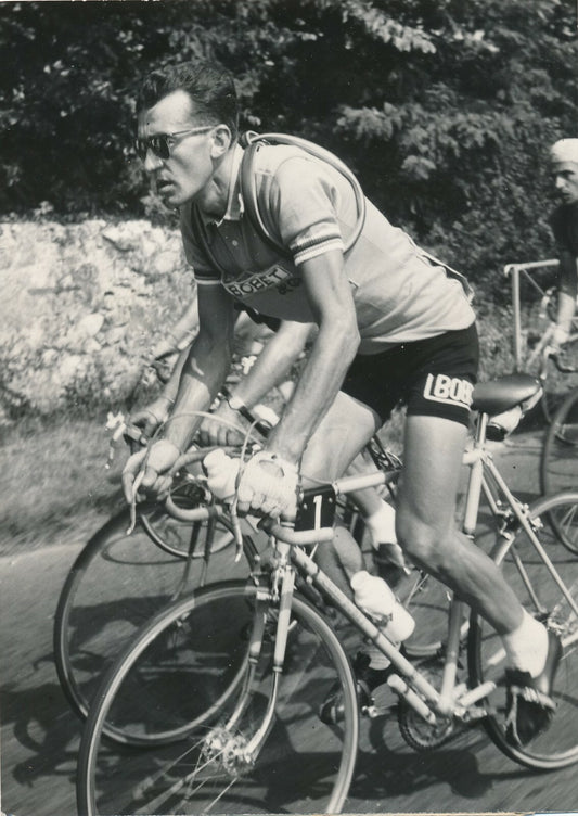 Louison Bobet 1955 photo photographie de presse Pau Bordeaux cyclisme