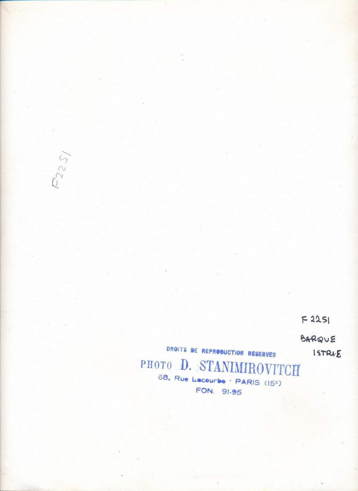 photo Le voilier tirage argentique époque v. 1960 Douchan Stanimirovitch mer