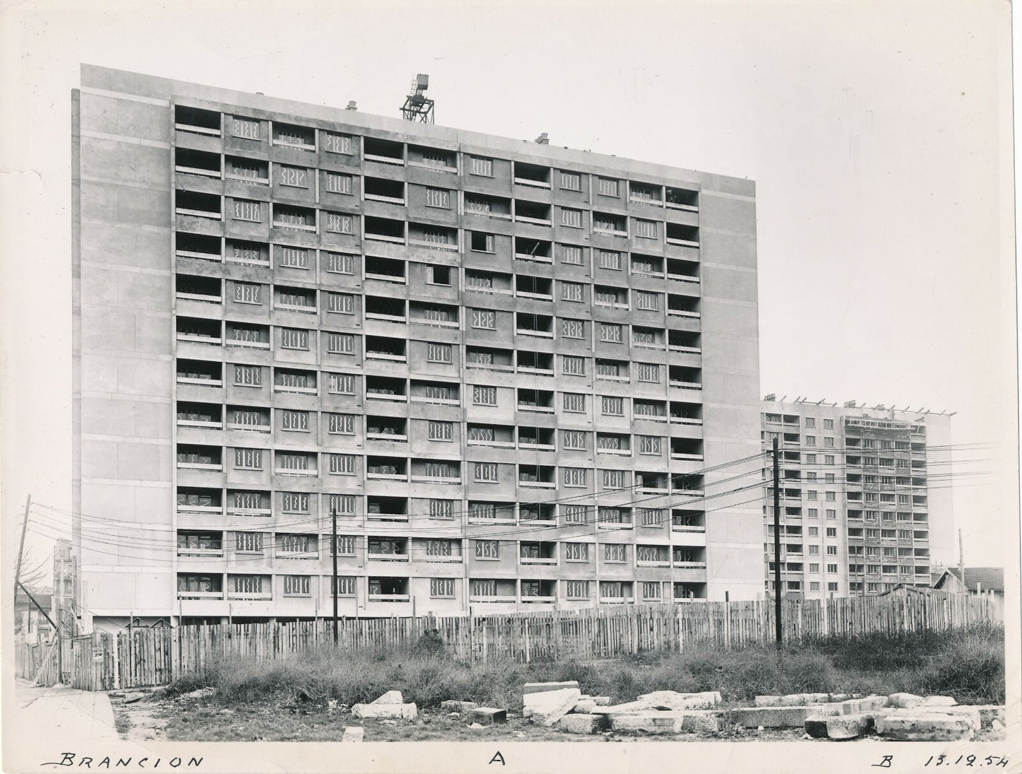 Brancion Paris immeubles architecture 1953 Paris photo photographie 2 photos