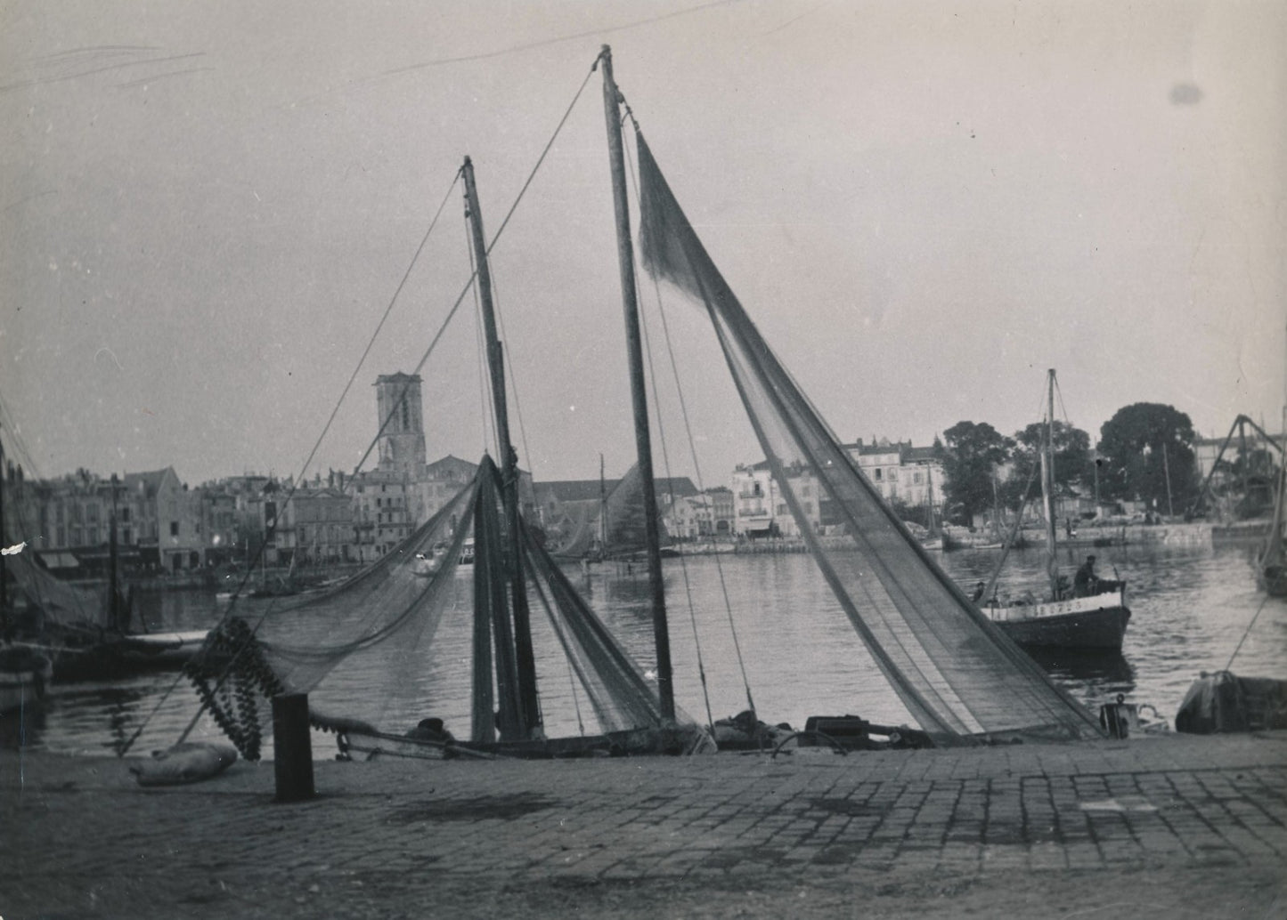 Pêche La Rochelle Denise Bellon tirage argentique époque Alliance Photo