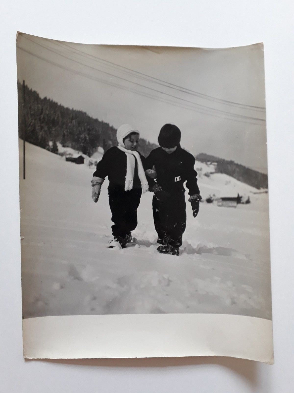 Enfants neige Denise Bellon tirage argentique époque v. 1940 photo