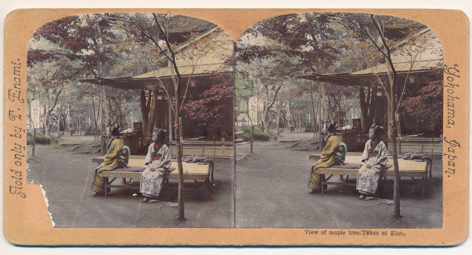 Japon 6 cartes stéréoscopiques photo photographie stereo stéréo