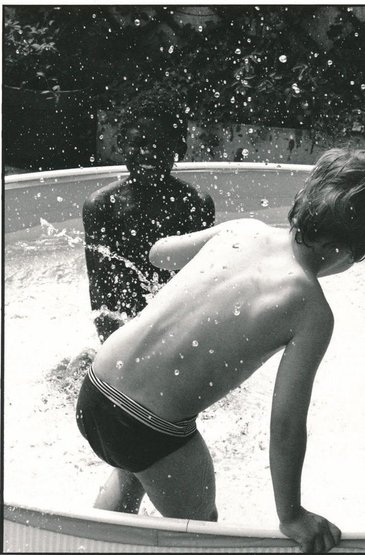 Photographie Enfants blanc et noir eau tirage argentique époque 1993 baryté
