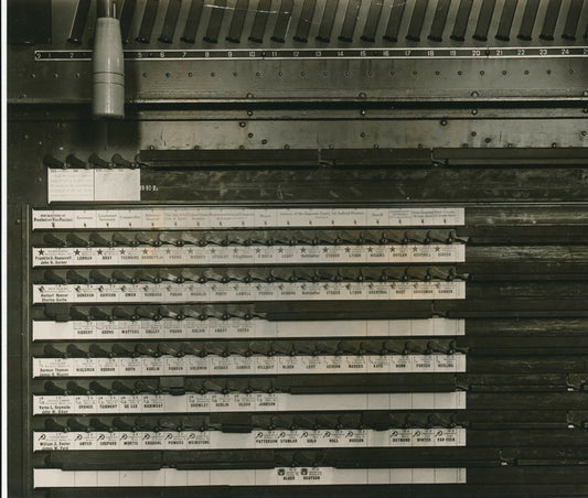 La machine à voter  États-Unis vers 1930 élection politique photo photographie