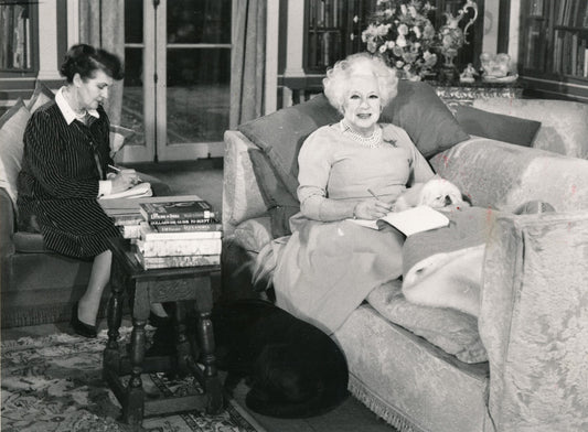 Photo Barbara Cartland 1901-2000 écrivain tirage argentique époque 1983