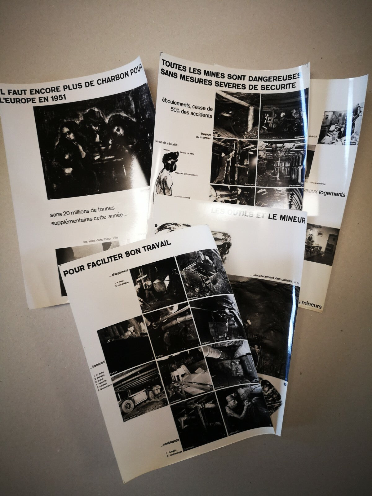 graphisme plan Marshall France 1950 mines et mineurs photo photographie