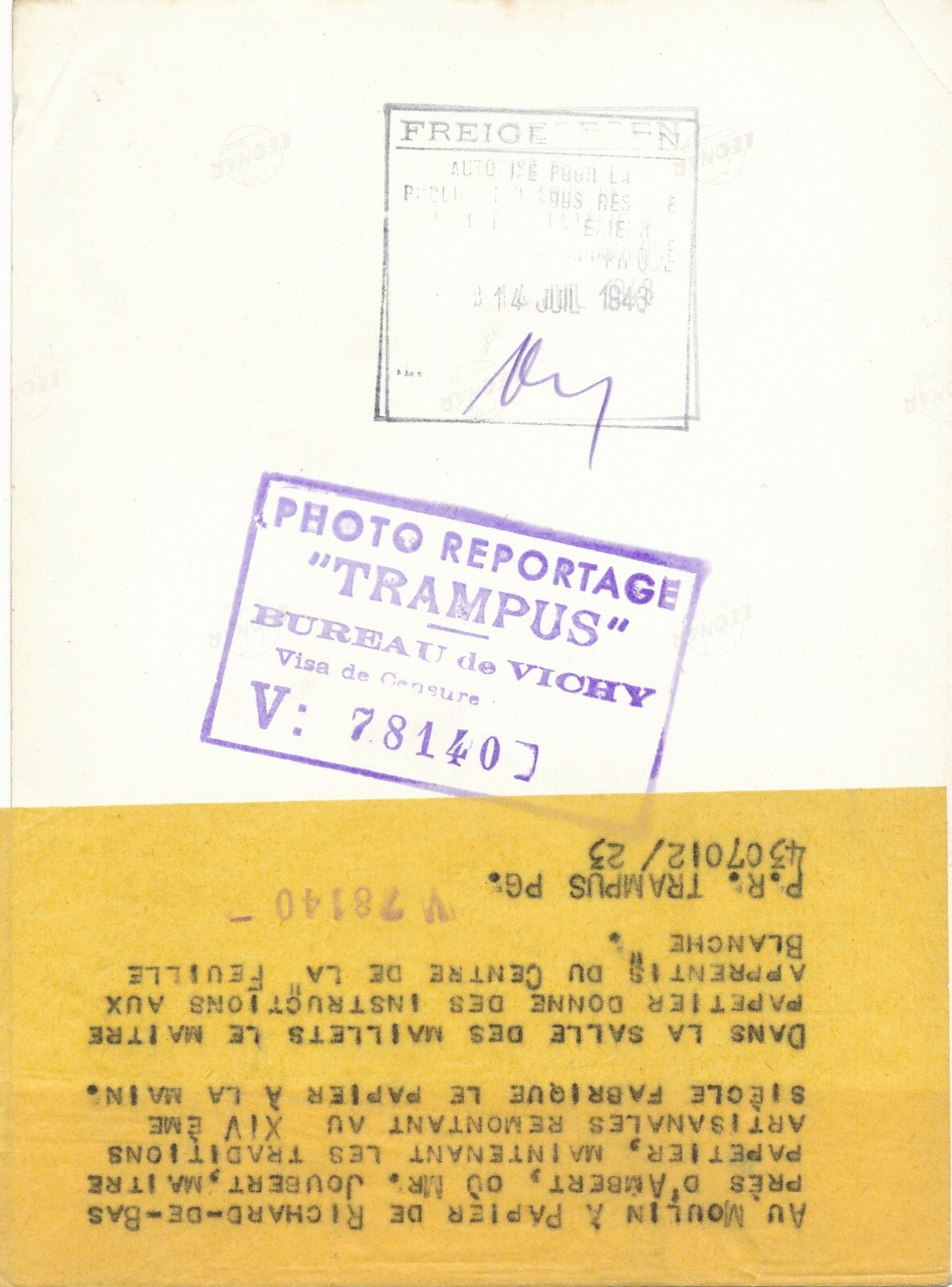 moulin à papier Richard-de-Bas Ambert maître photo photographie 1943