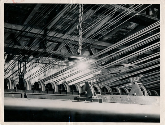 Filin câble cordage machinerie machine photographie photo argentique époque