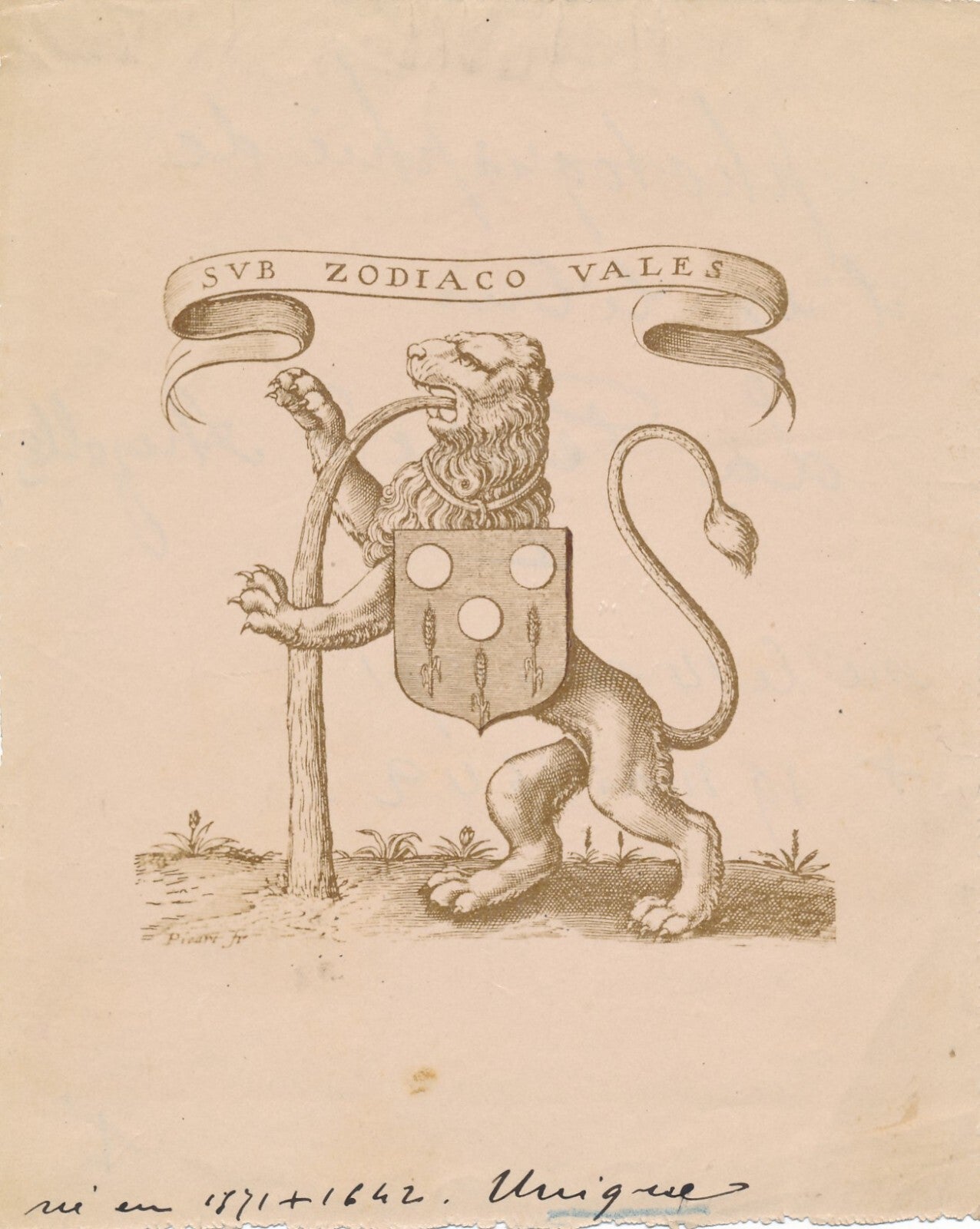 Ex-libris Jacques d'Auzolles La Peyre photo photographie albumine