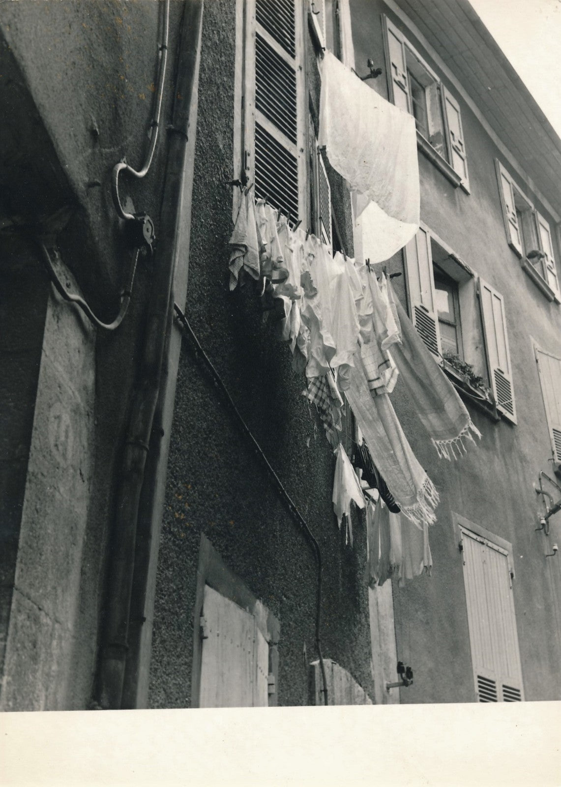 Linge, fenêtre tirage argentique époque rue photographie photo