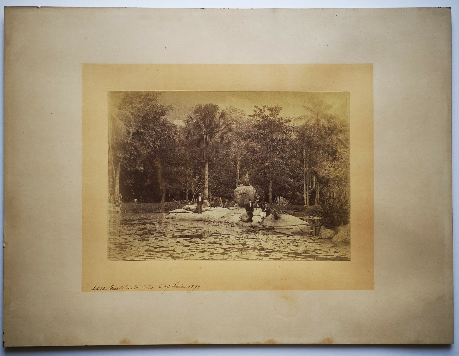 Rio Janeiro 1892 Brésil x 2 photo albuminé albumen Achille Israël fièvre jaune