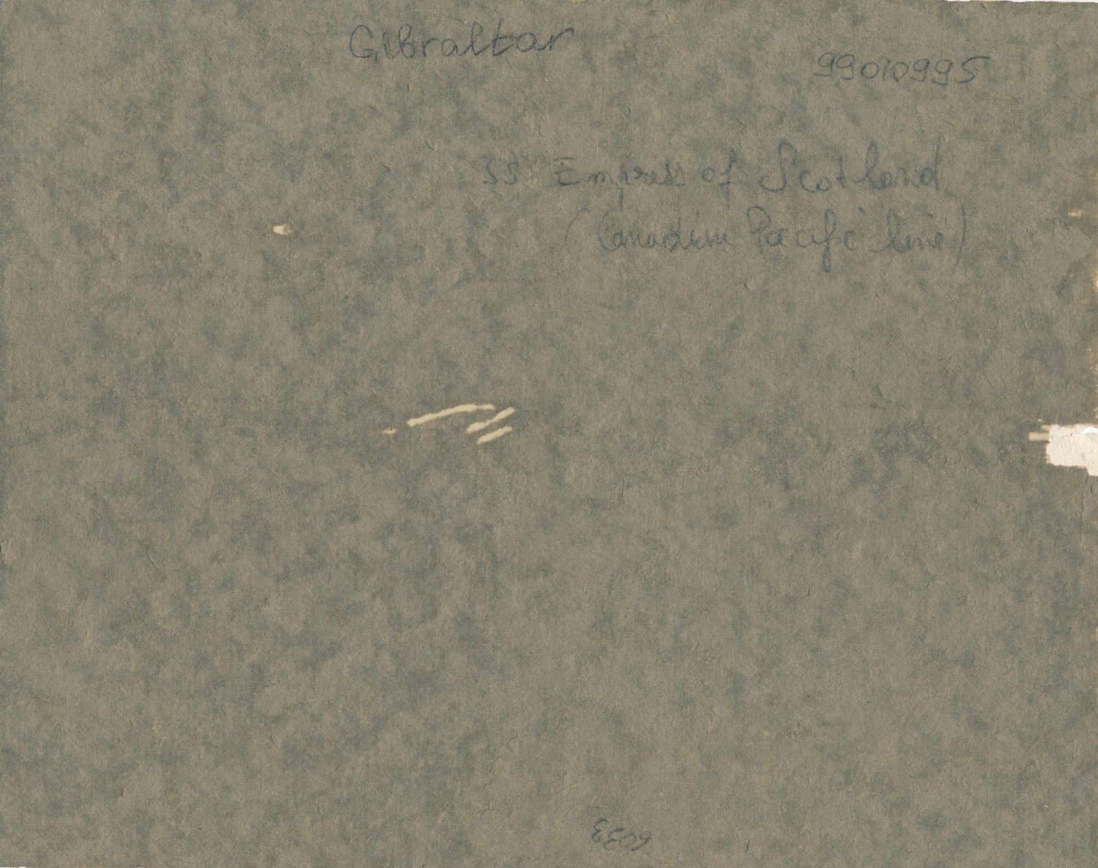 Photo Gibraltar vue du SS Empress of Scotland argentique époque v. 1910 bateau