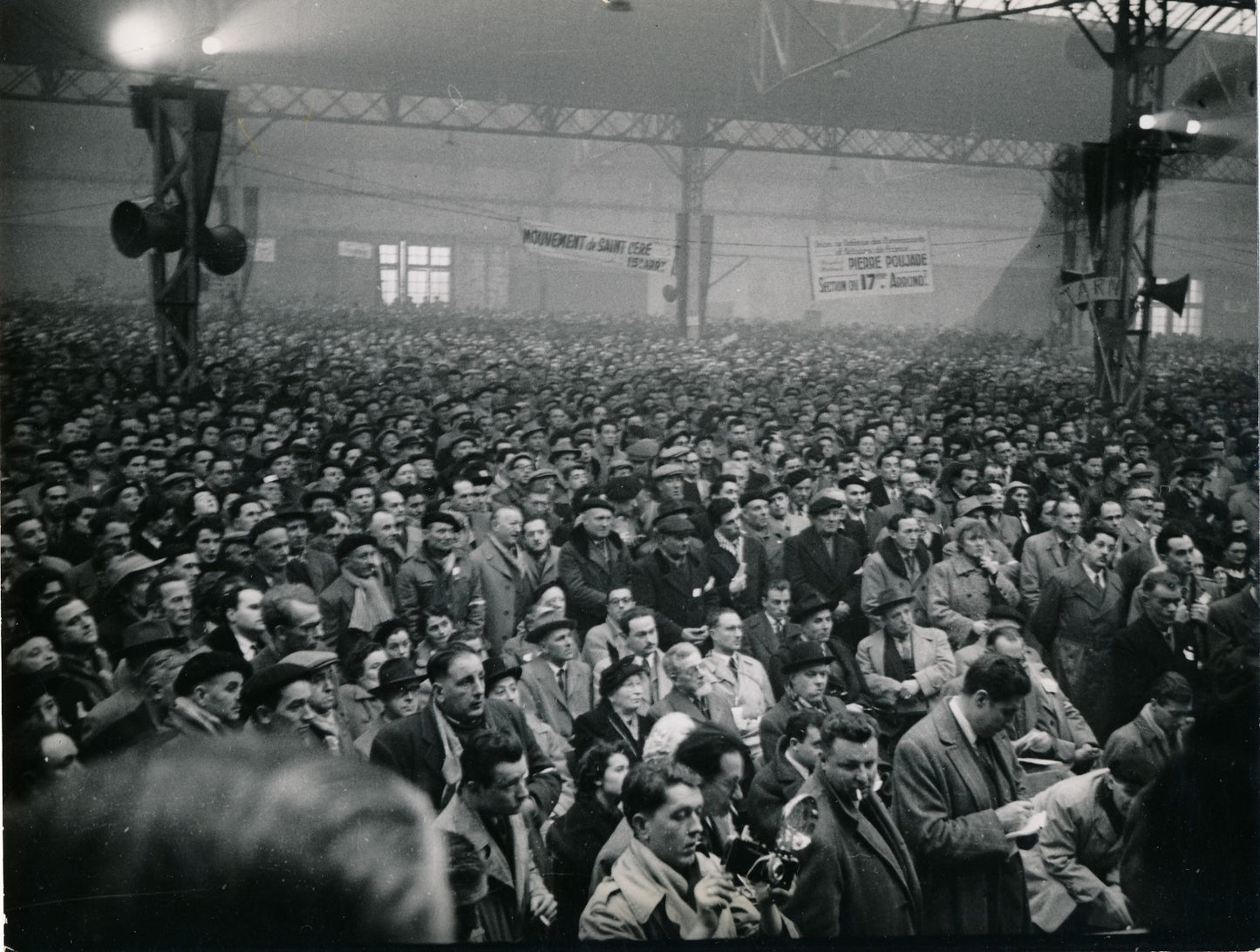 photo Manifestation poujadiste tirage argentique époque v. 1955 Poujade