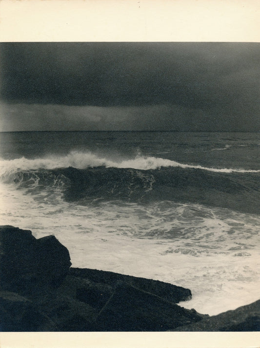 photo Congo Pointe-Noire mer orage argentique époque V. 1950 afrique