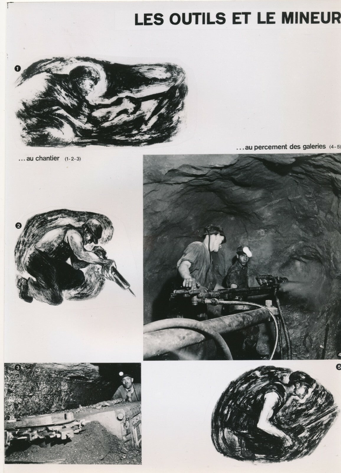 graphisme plan Marshall France 1950 mines et mineurs photo photographie