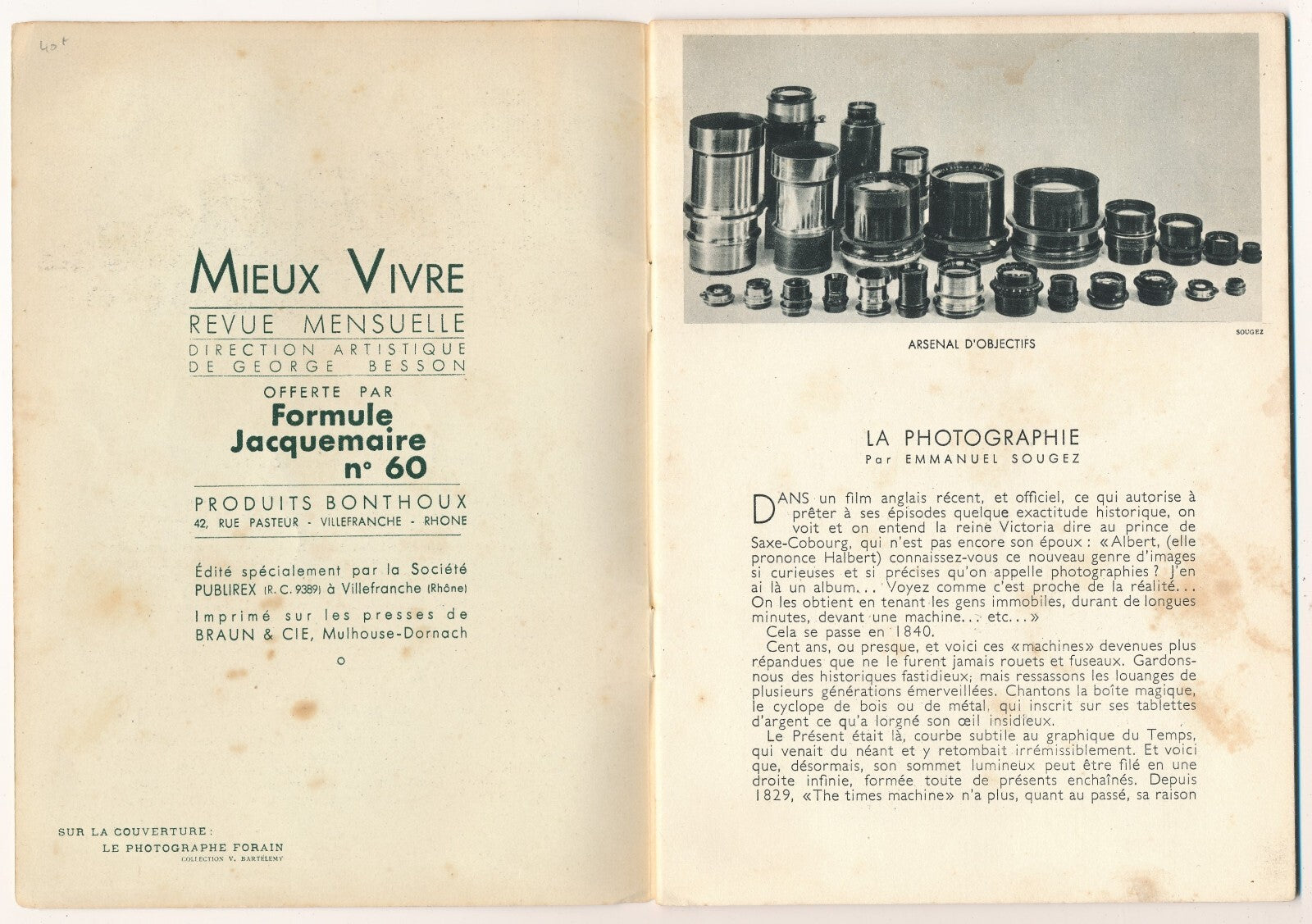 Emmanuel Sougez, Mieux Vivre La Photographie 1958 illustrations photographes
