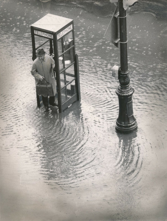 Inondation New York Manhattan 2 janvier 1967 photo photographie vintage