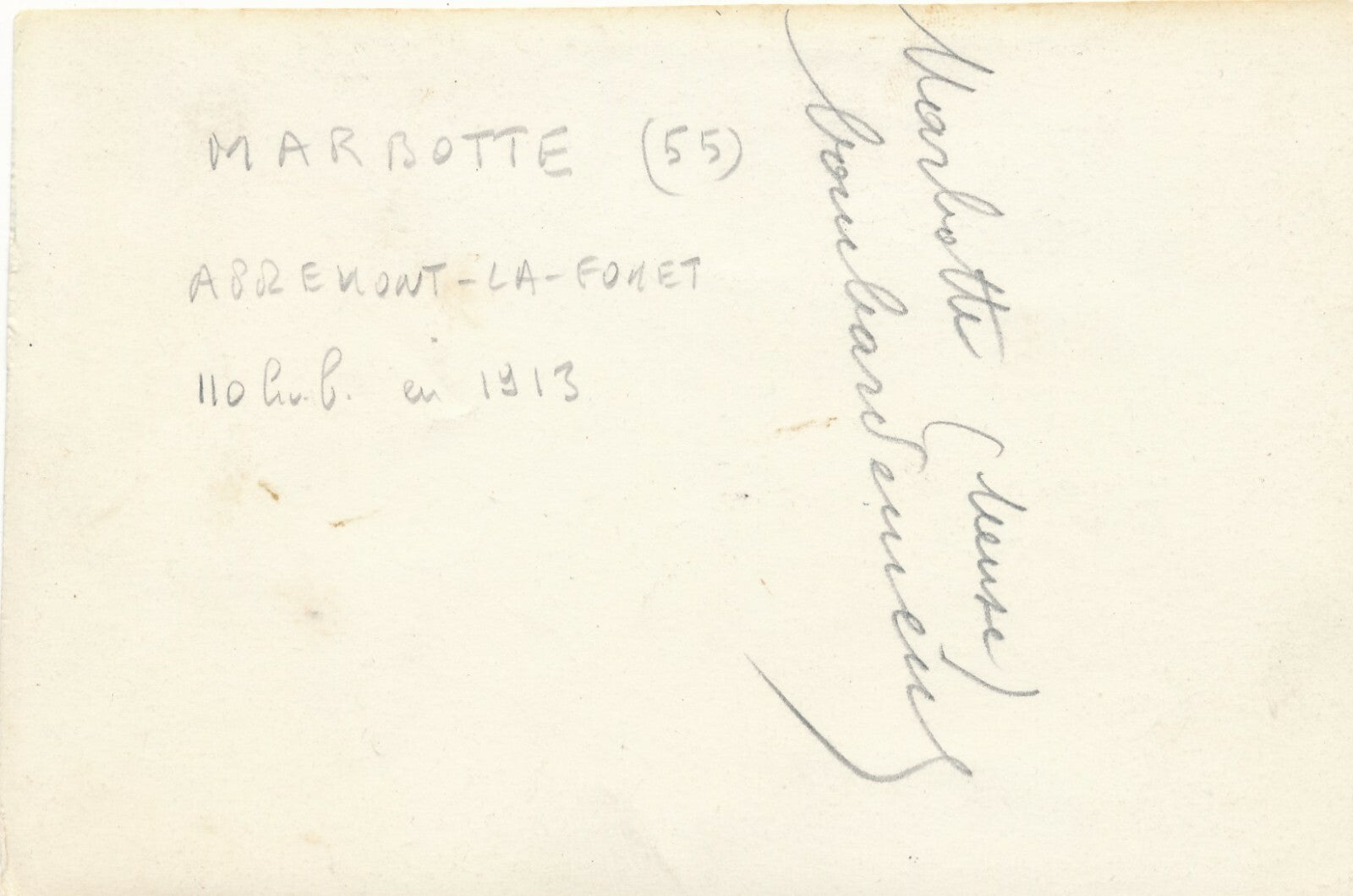 Photo Marbotte Meuse, destruction village argentique époque 1913 eglise