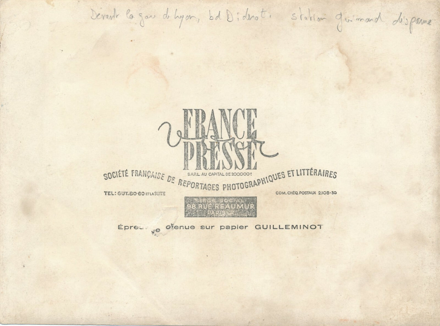Paris gare Lyon année 1930  photo photographie Paris