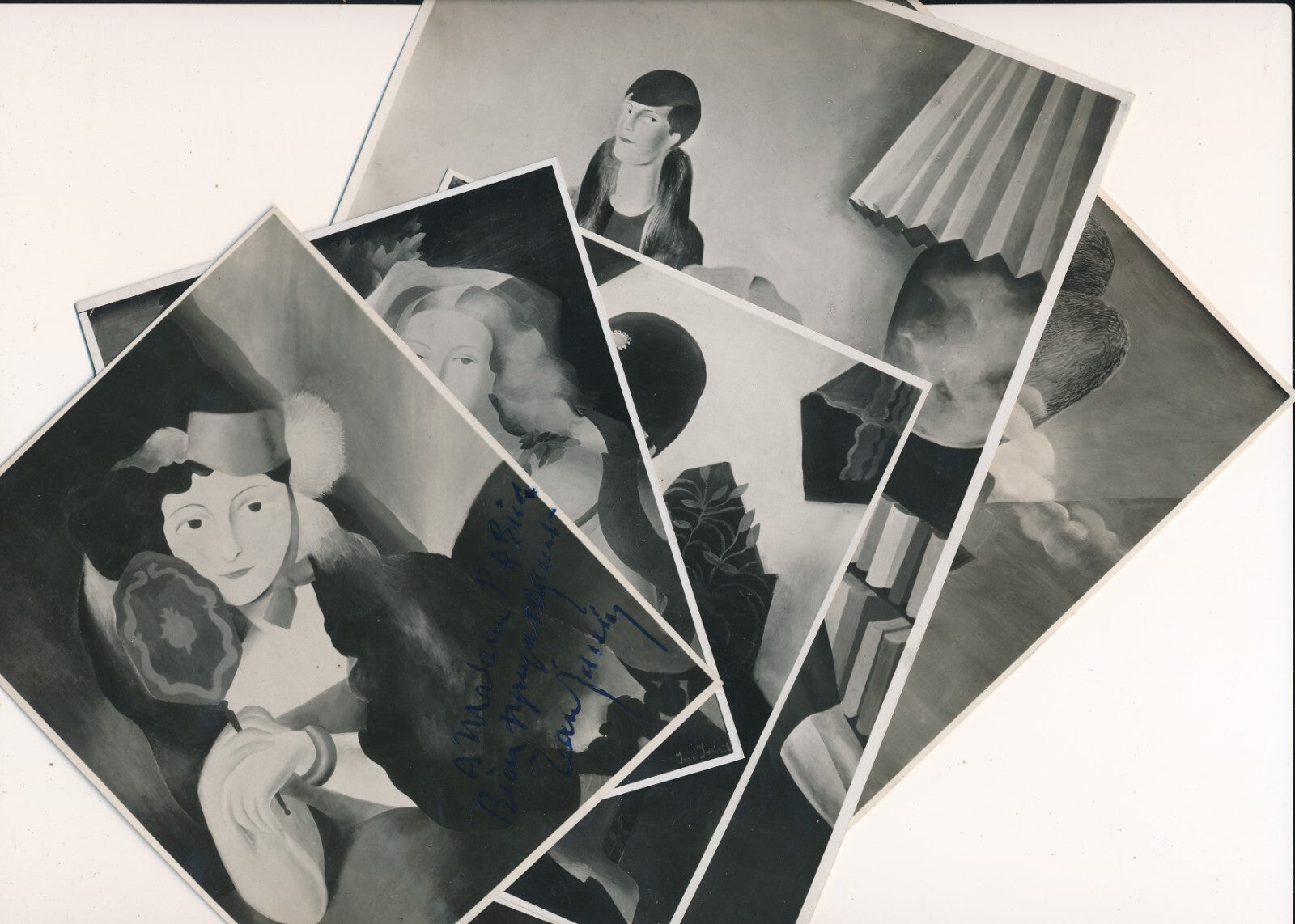 Jean JANIN peintre suisse 5 photo photographie v. 1928 Vaux 1 décicacée signée