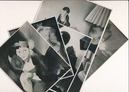 Jean JANIN peintre suisse 5 photo photographie v. 1928 Vaux 1 décicacée signée