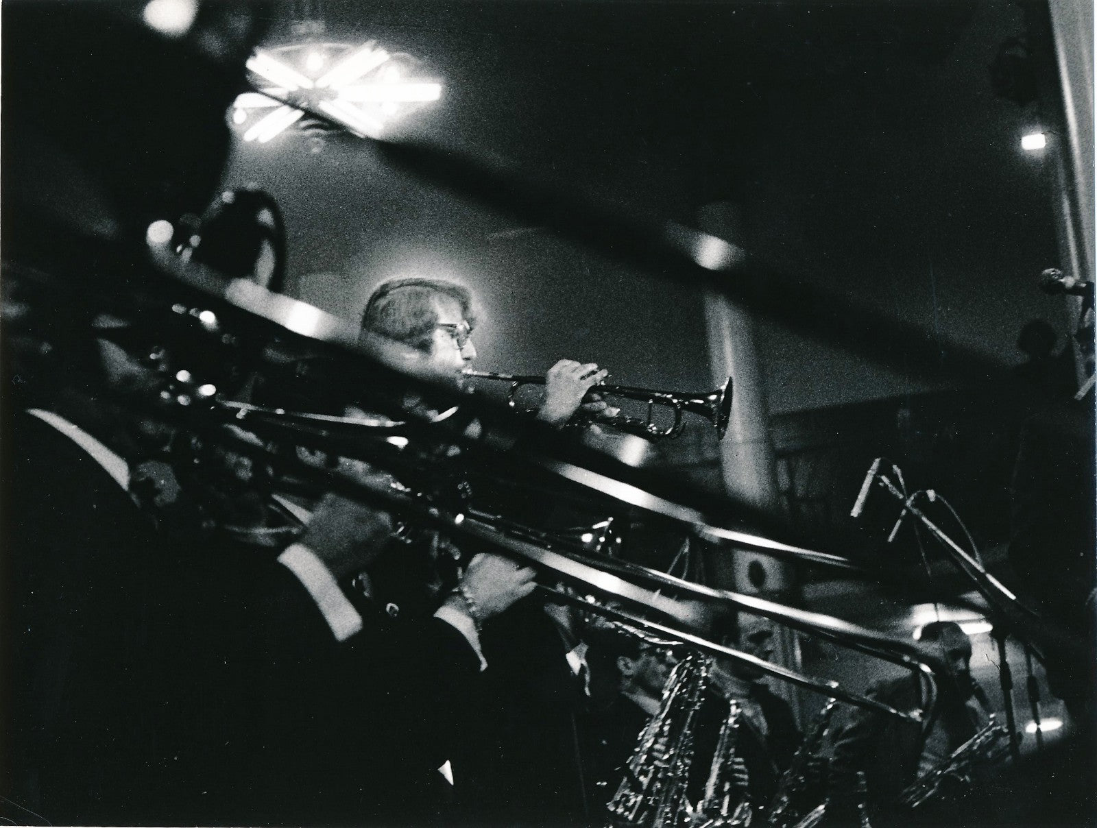 Photographie Ivan Jullien trompette jazz tirage argentique époque v. 1970