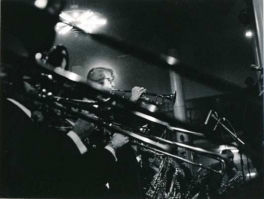 Photographie Ivan Jullien trompette jazz tirage argentique époque v. 1970