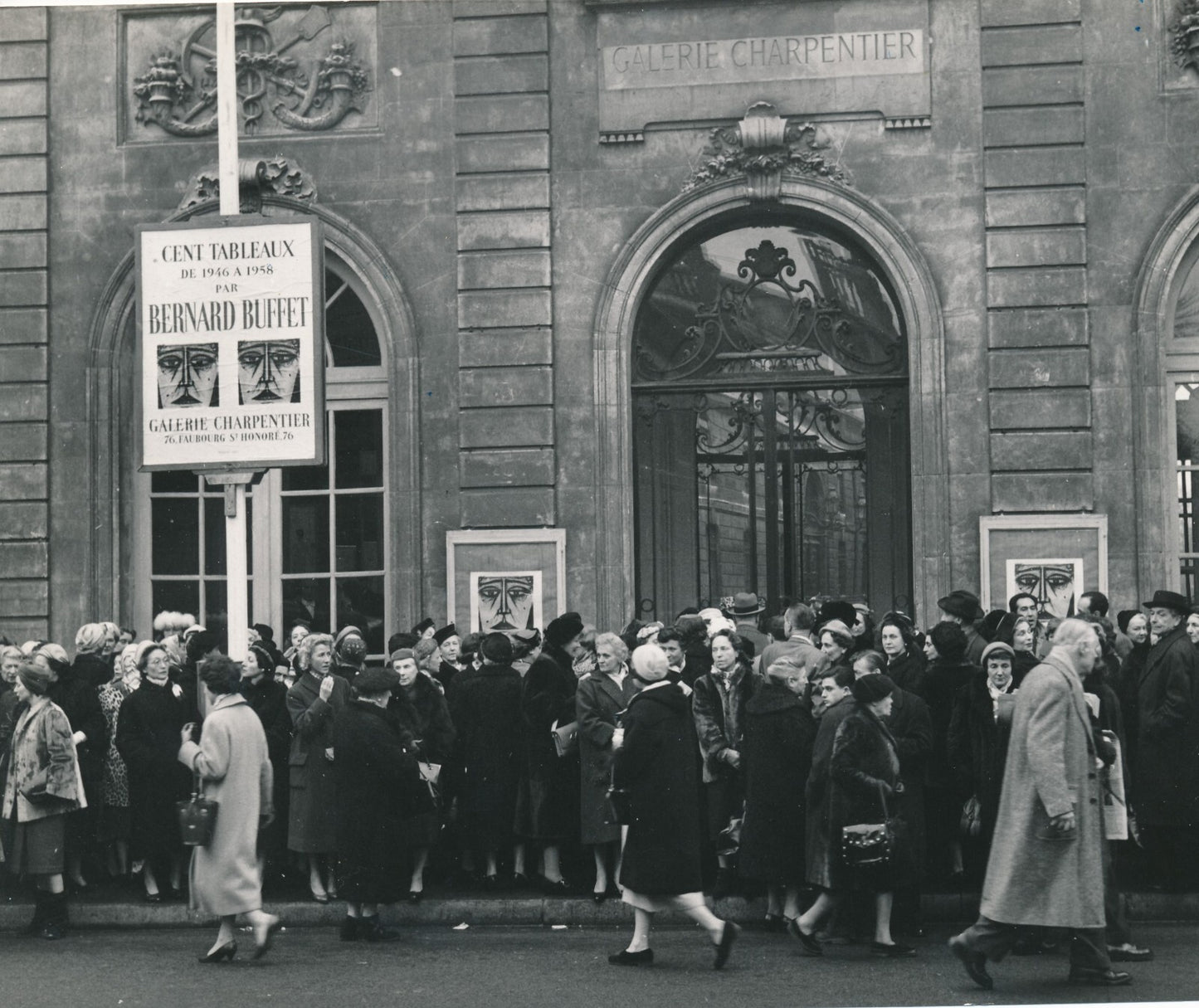 Exposition Bernard Buffet 1958 la queue Galerie Charpentier photo photographie