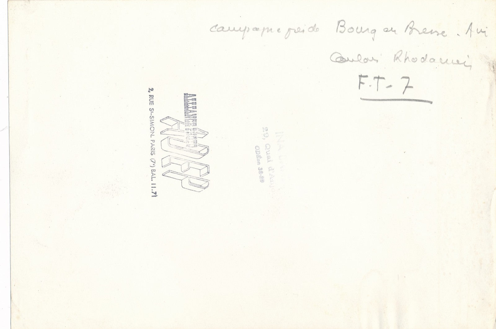 Campagne Bourg en Bresse photographie argentique époque Ina Bandy v. 1950