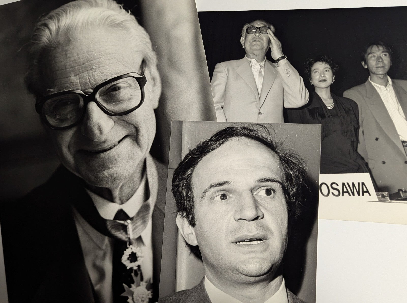 6 photos réalisateurs film : Kazan Kiarostami Allio B. deMille Truffaut Kurosawa