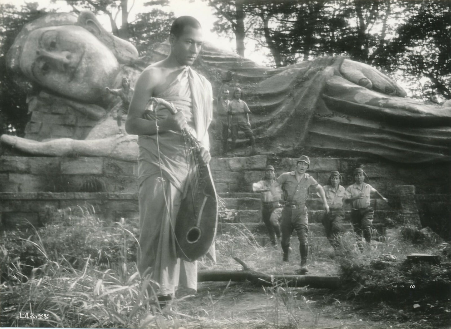 Cinéma Kon Ichikawa : Biruma no tategoto 8 photos époque vintage Harpe Birmanie
