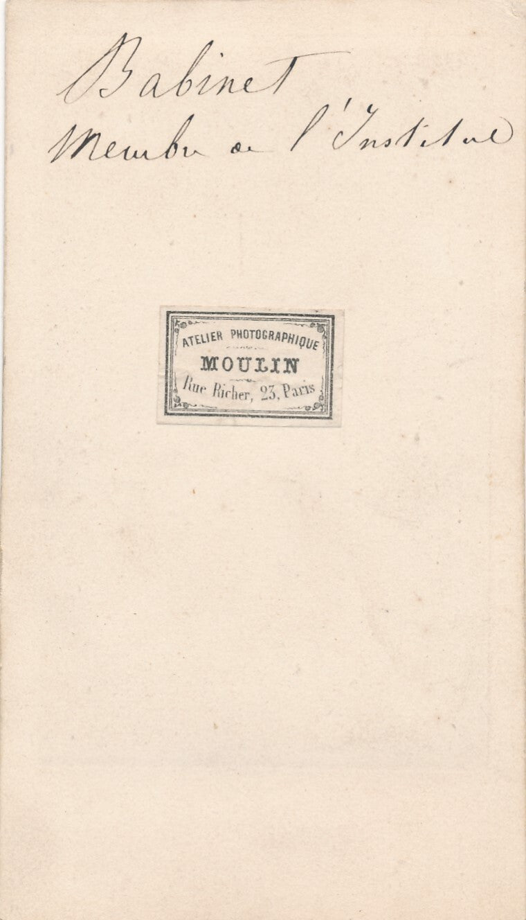 Jacques BABINET photo photographie carte visite albumine astronome