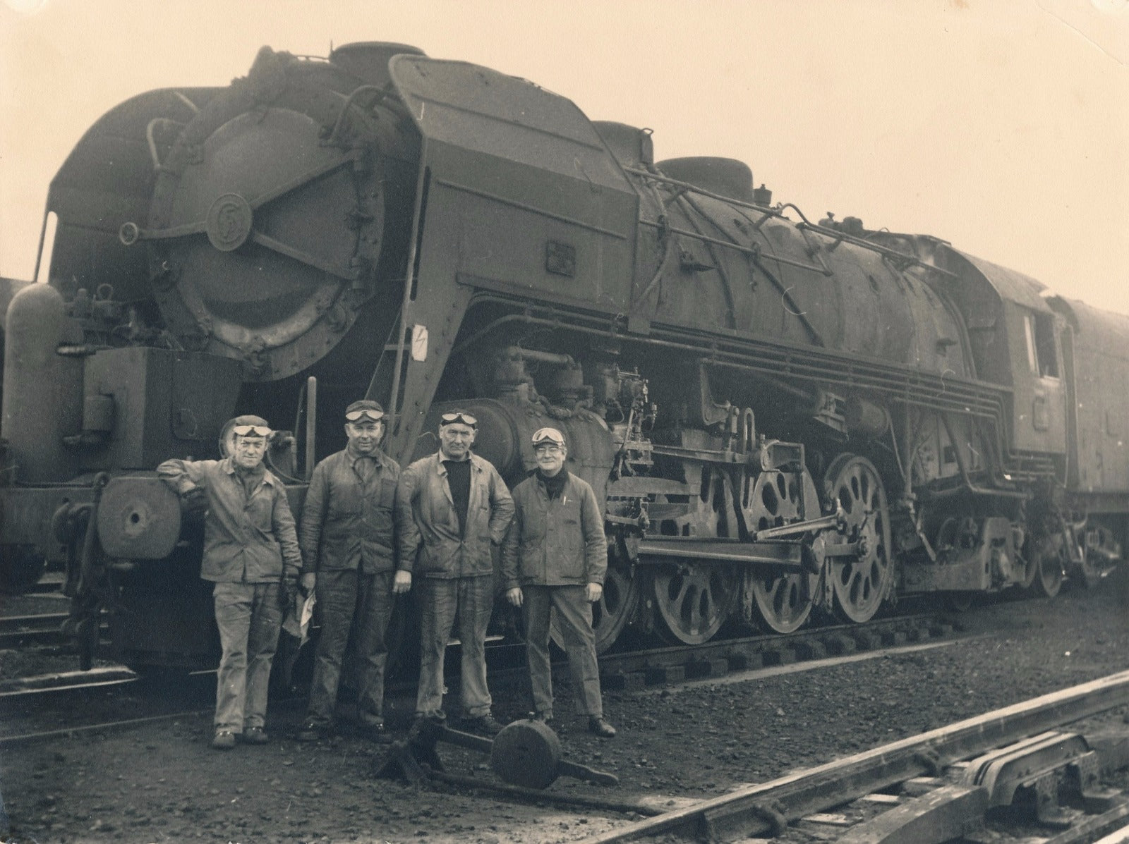 photographie Train locomotive charbon photo époque vintage ouvrier