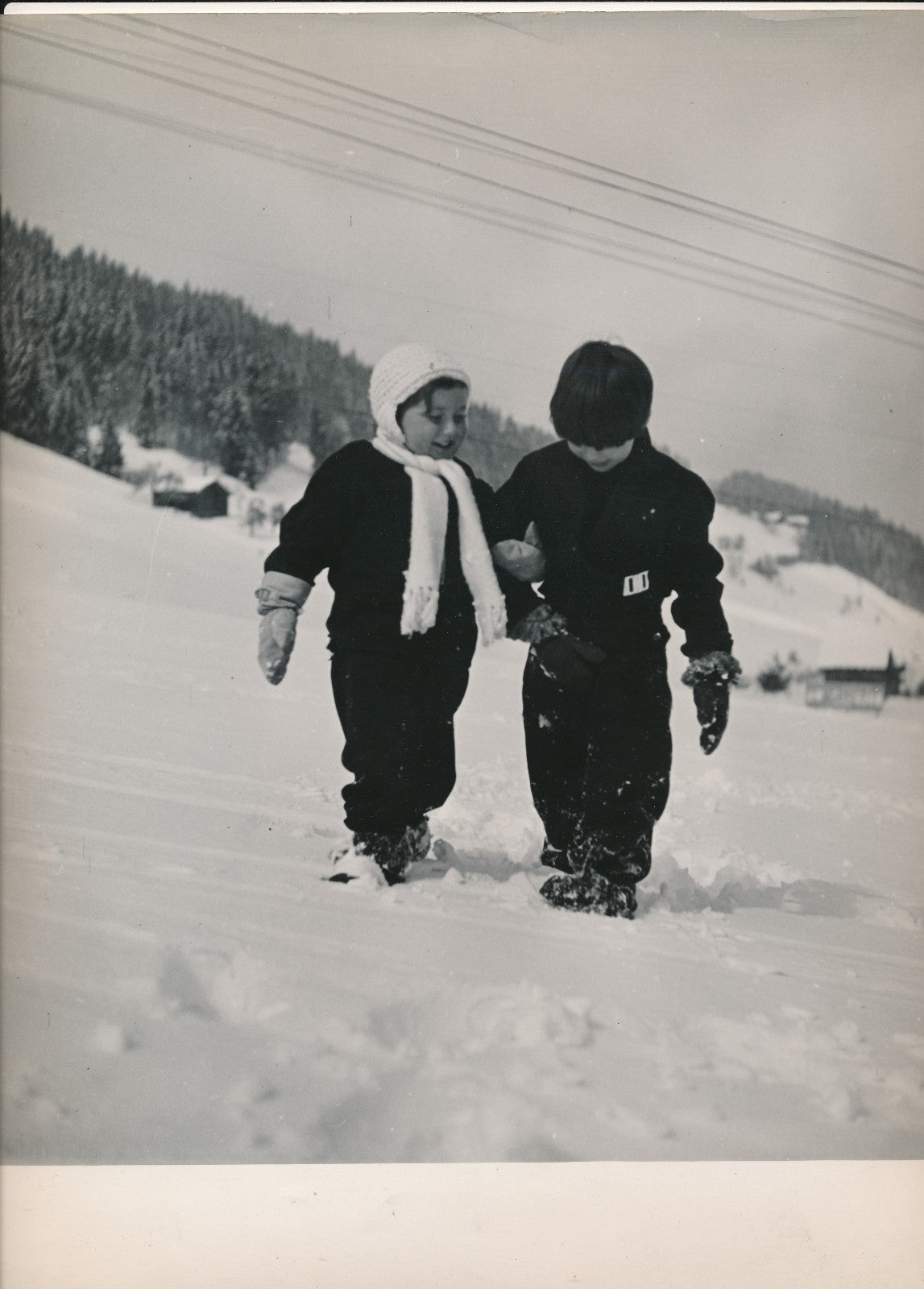 Enfants neige Denise Bellon tirage argentique époque v. 1940 photo