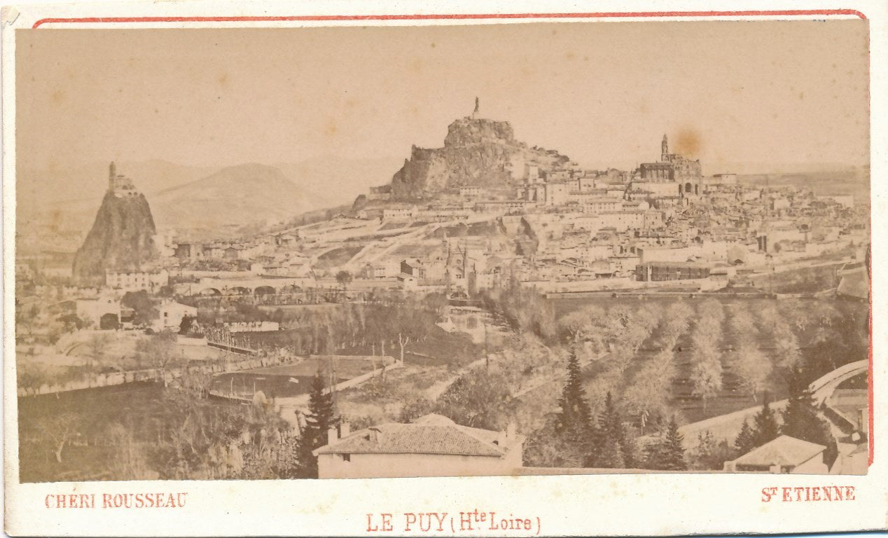 Le Puy Haute-Loire Auvergne lot 3 albumine cartes de visite Notre-Dame photo cdv