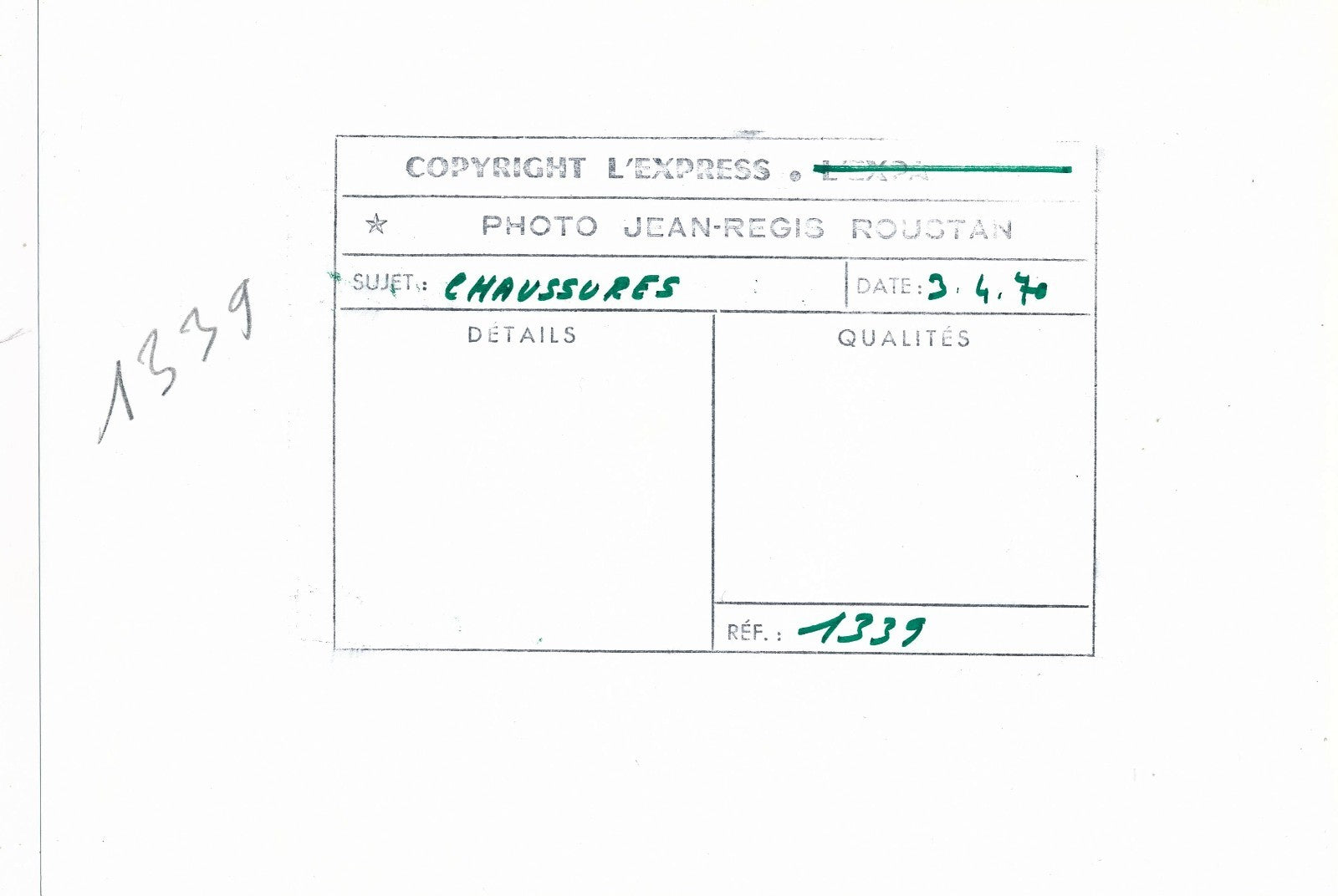 Photo Mode chaussures tirage argentique époque photographie Roustan 1970