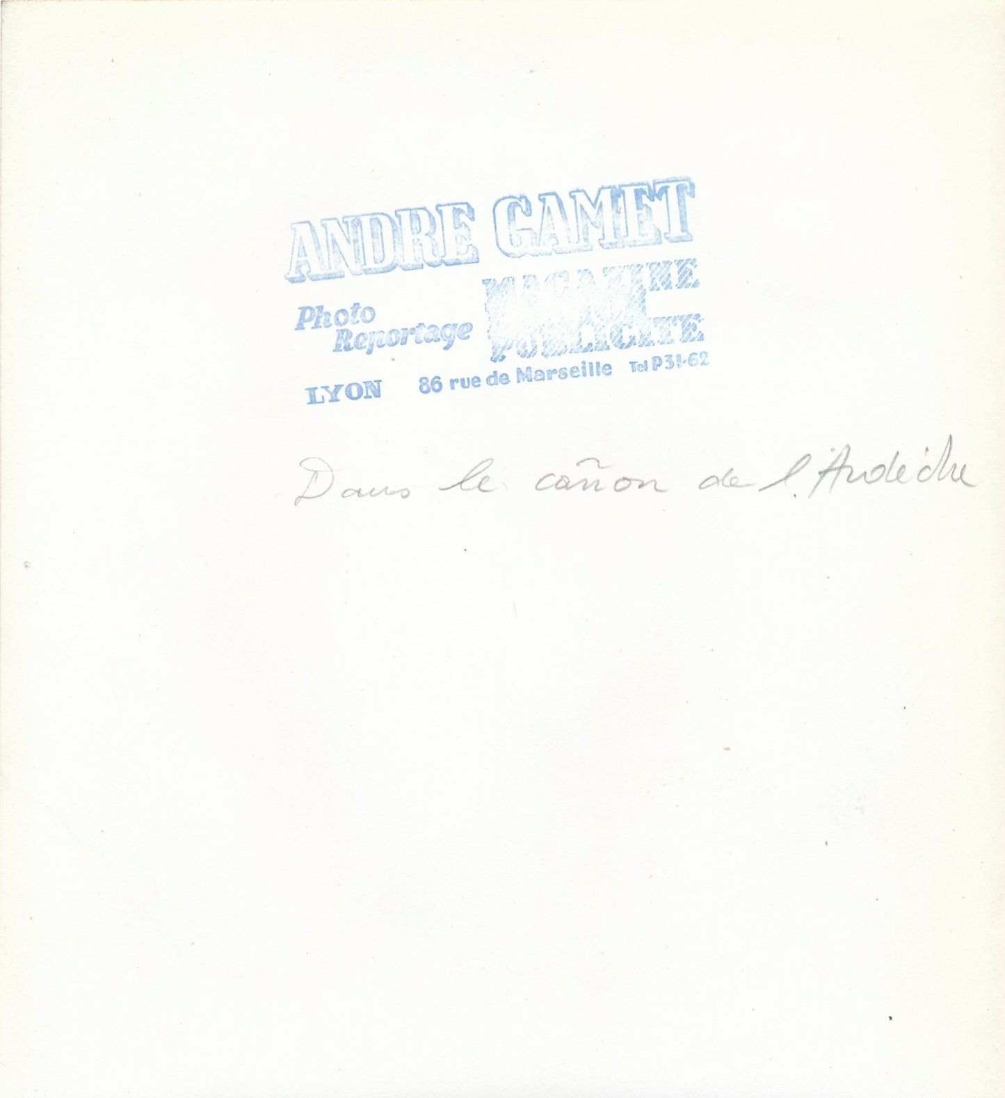 Descente Ardèche années 1960 5 photos photographie Gamet cachet lot
