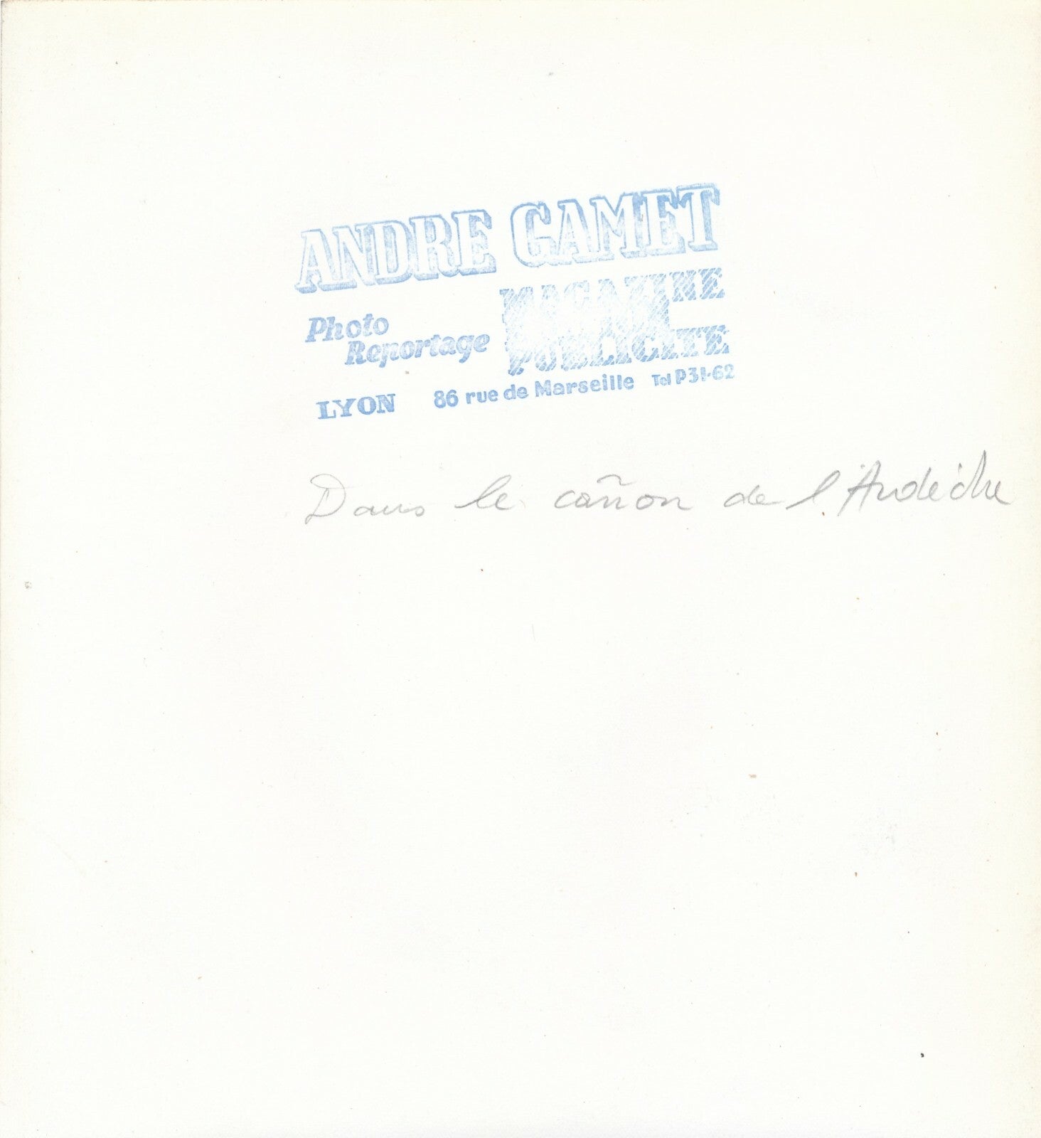 Descente Ardèche années 1960 5 photos photographie Gamet cachet lot