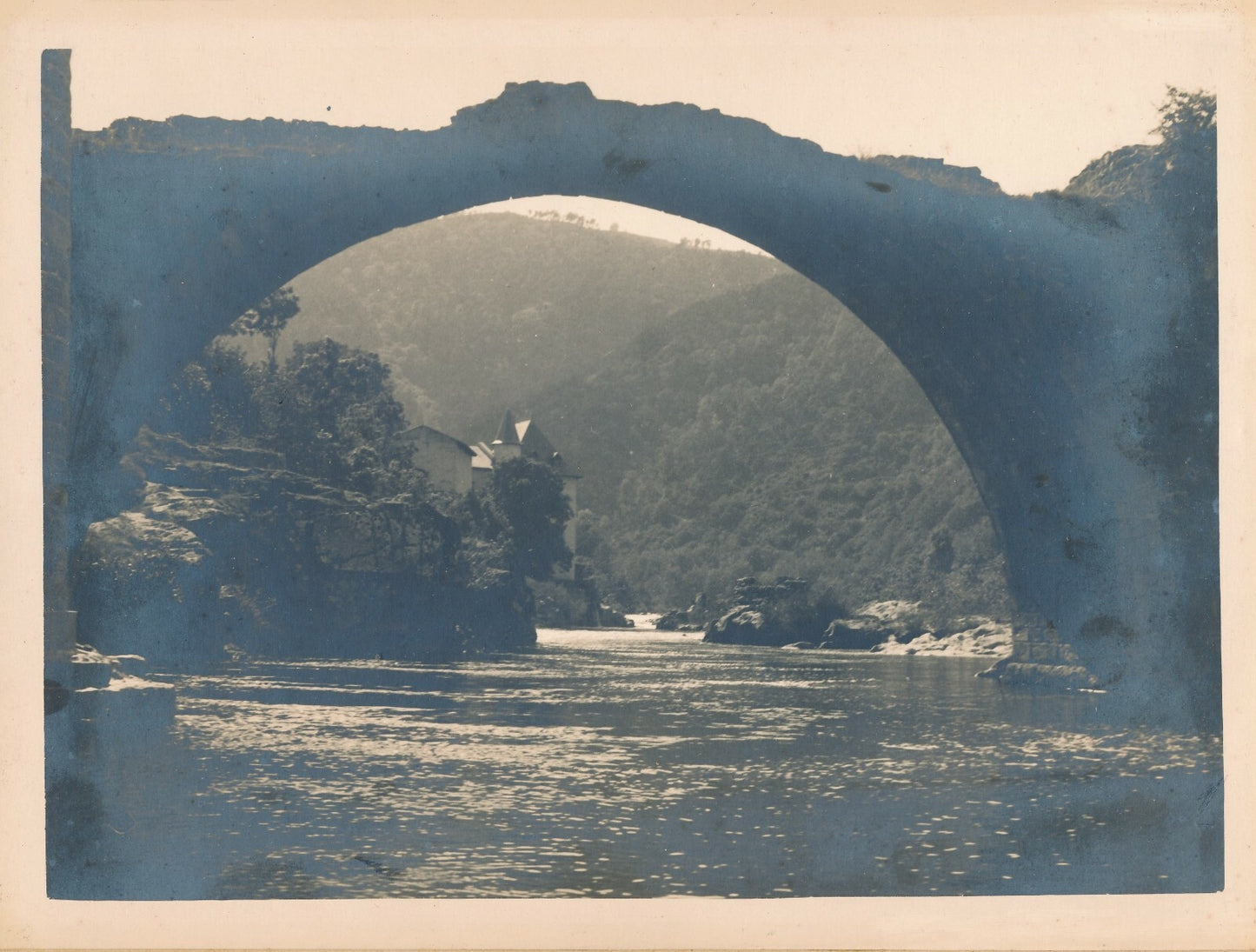 Moulin Polignac Haute Loire tirage argentique d'époque v. 1930 photographie