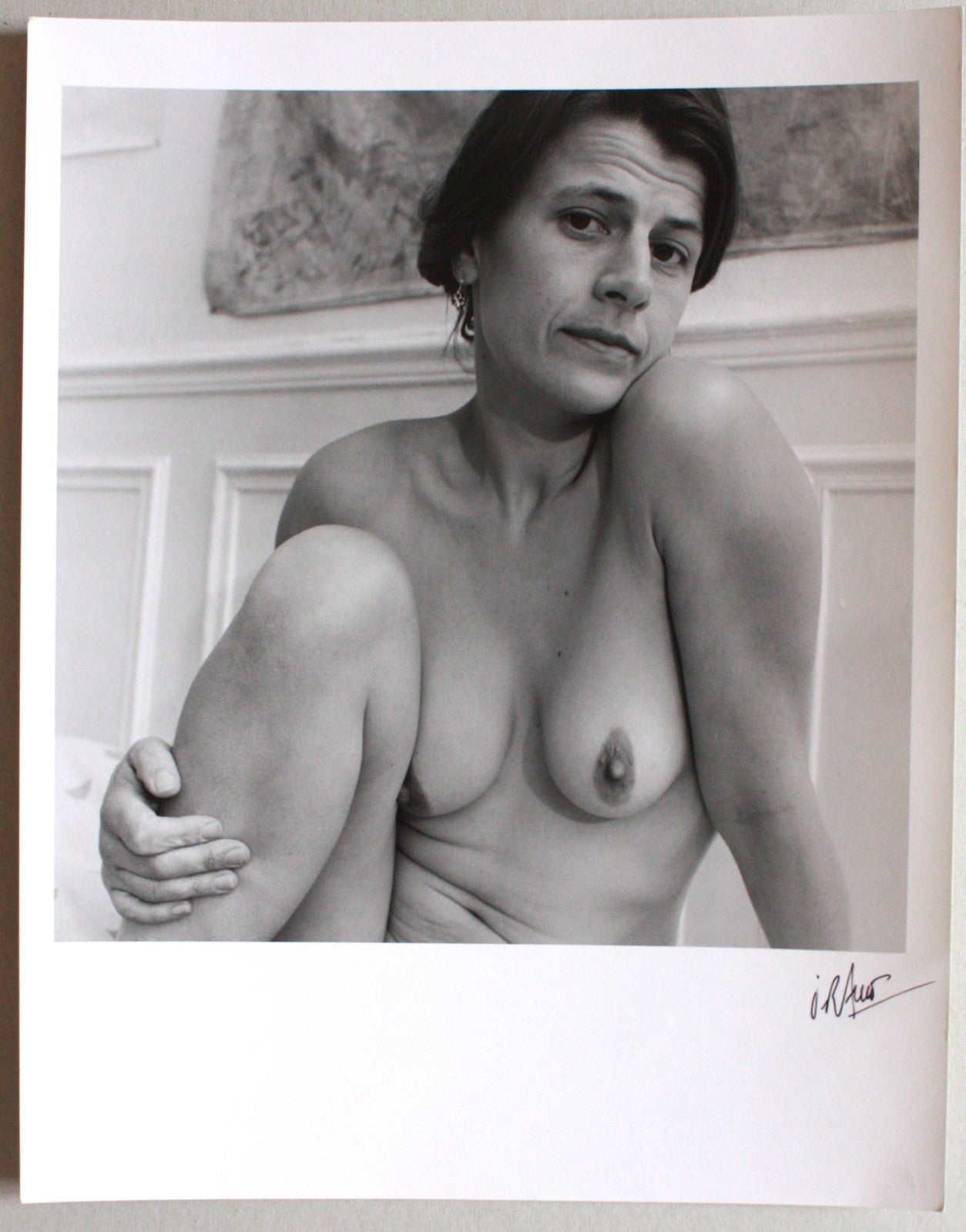 Étude genou nu photographie argentique v. 1980 baryté sein signé sein