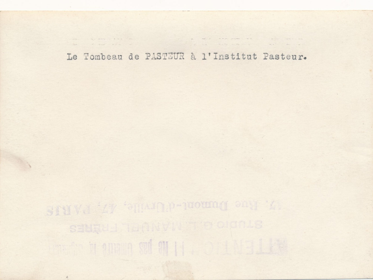 Le tombeau de Louis Pasteur en 1935 2 photo photographies époque Henri Manuel